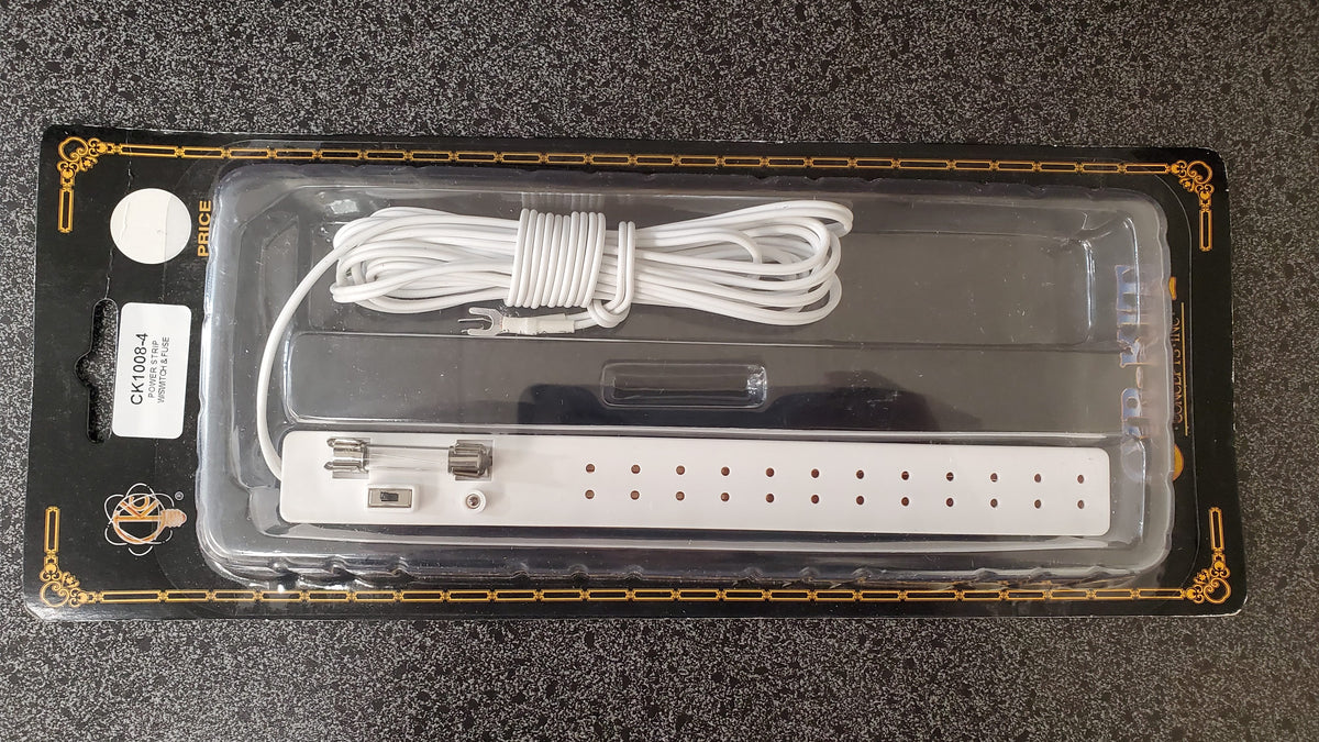 Dollhouse Power Strip with Fuse & Switch 12 Plugs Wiring System for Plug In Lights