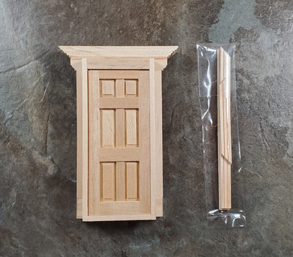 Dollhouse HALF SCALE 1:24 Exterior Yorktown Door Wood HWH6014 Houseworks