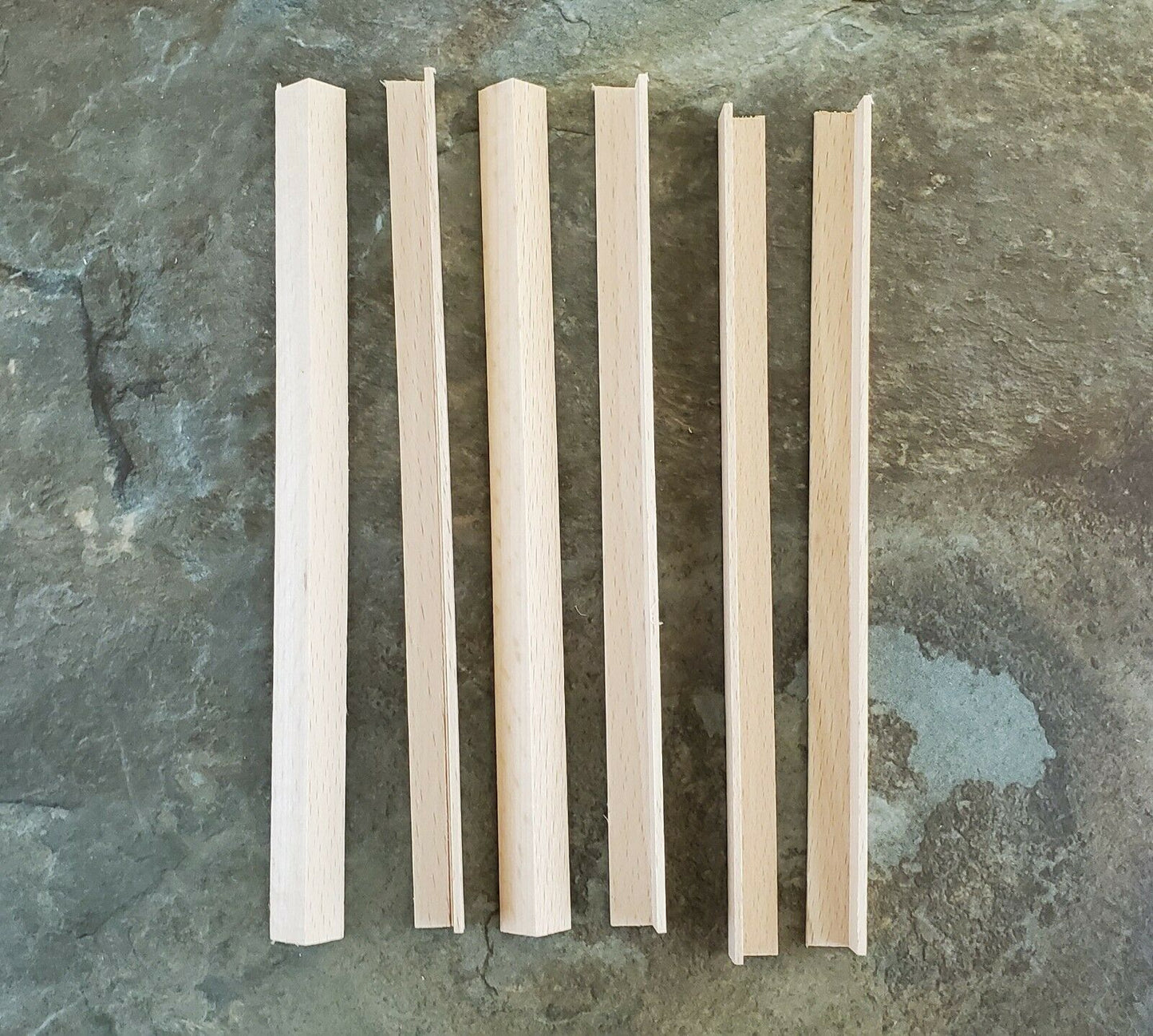 Dollhouse Miniatures 6" Pieces x6 Corner Trim Molding 3/8" x 3/8" x 6" - 70295