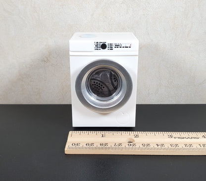 Dollhouse Modern Washing Machine Inside Spins Front Load 1:12 Scale Miniature