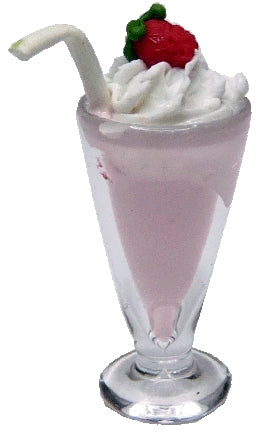 Dollhouse Strawberry Shake 1:12 Scale Miniature Food Dessert Kitchen