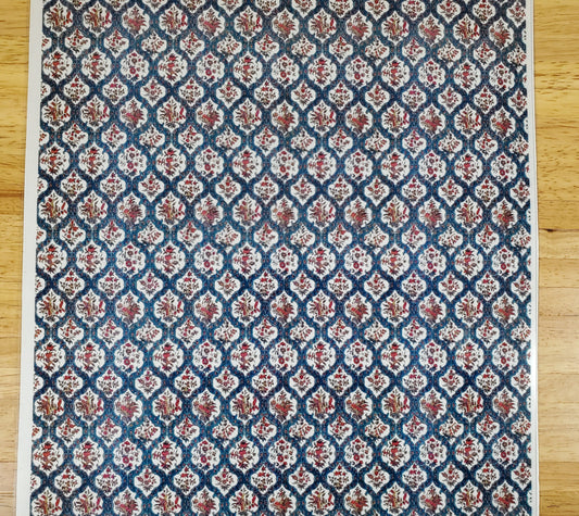 Dollhouse Simulated Stained Glass Insert Cut to Size Blues for Windows or Doors 1:12 Scale