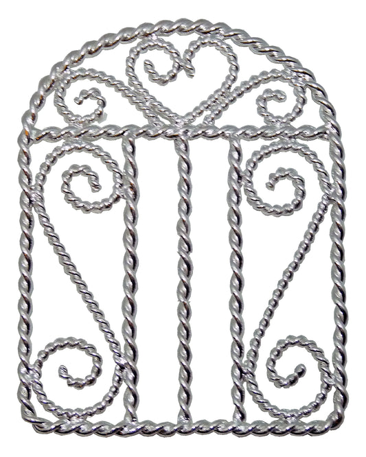 Dollhouse & Fairy Garden Decor Silver Iron Garden Gate