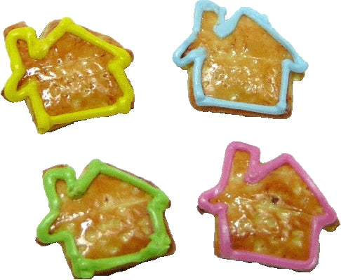 Dollhouse House Shaped Cookies 1:12 Scale Miniatures Food Kitchen Bakery
