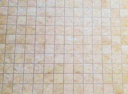 Dollhouse Miniature Limestone Tile Large Squares Embossed Card 1:12 Scale Flooring