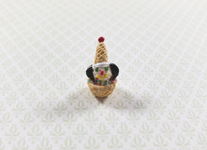 Dollhouse Children's Scoop of Ice Cream Clown 1:12 Scale Miniature Food Kitchen