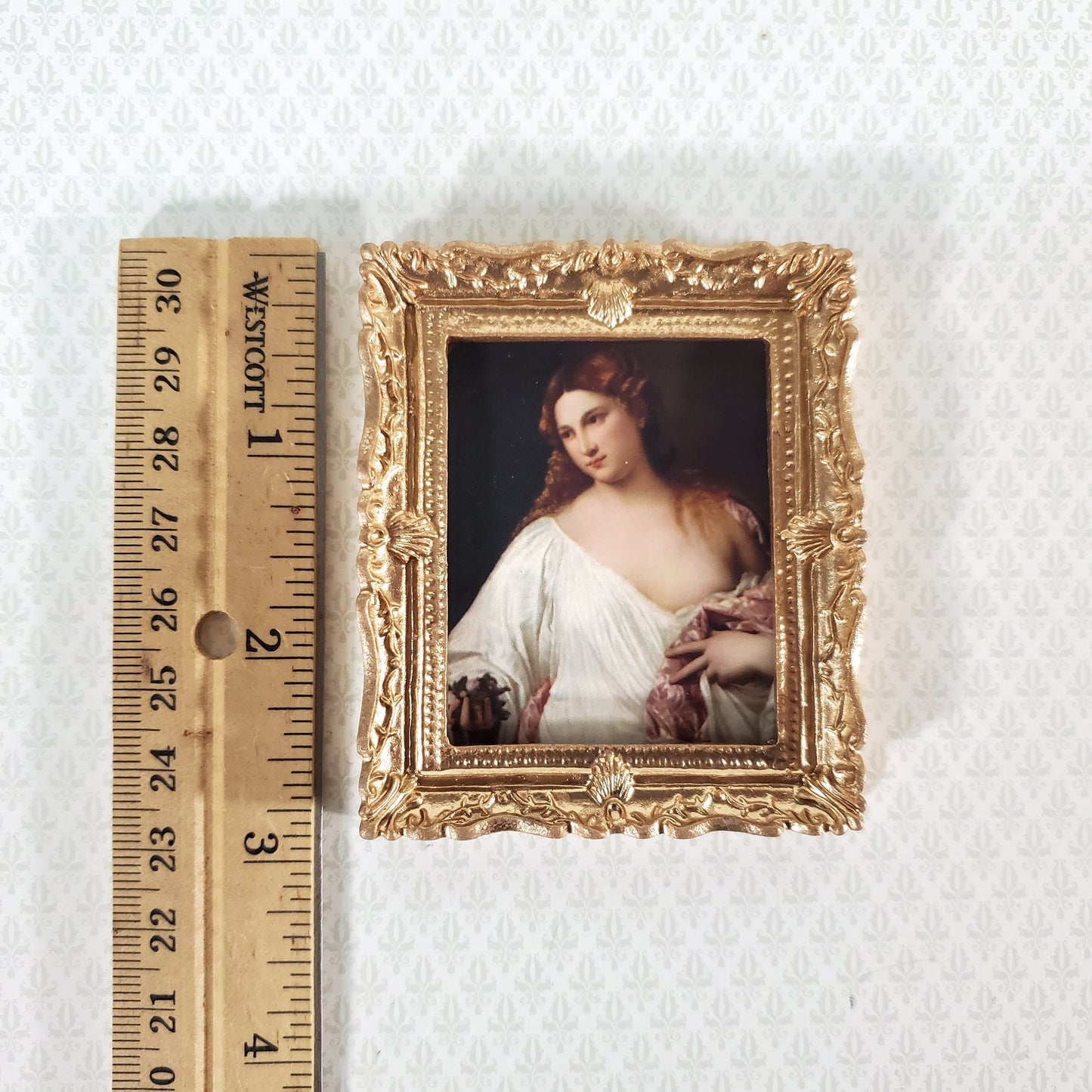 Miniature Flora by Titian Framed Print 1:12 Scale Dollhouse Renaissance Handmade