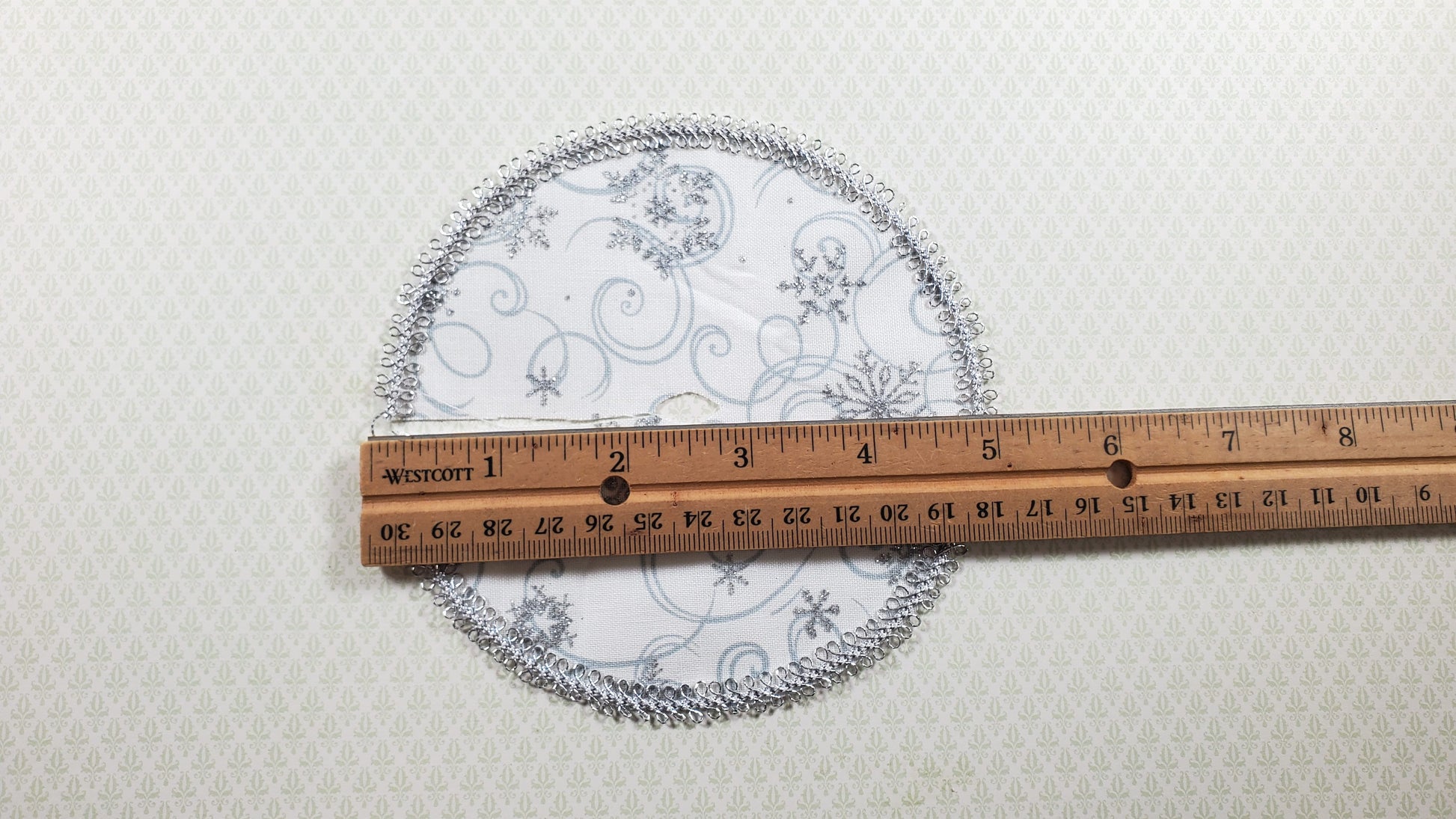 Dollhouse Christmas Snowflake Tree Skirt 1:12 Scale Miniature Holiday Decorating