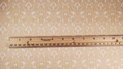 Dollhouse Wallpaper Warwickshire Damask Gold Bradbury & Bradbury 1:12 Scale