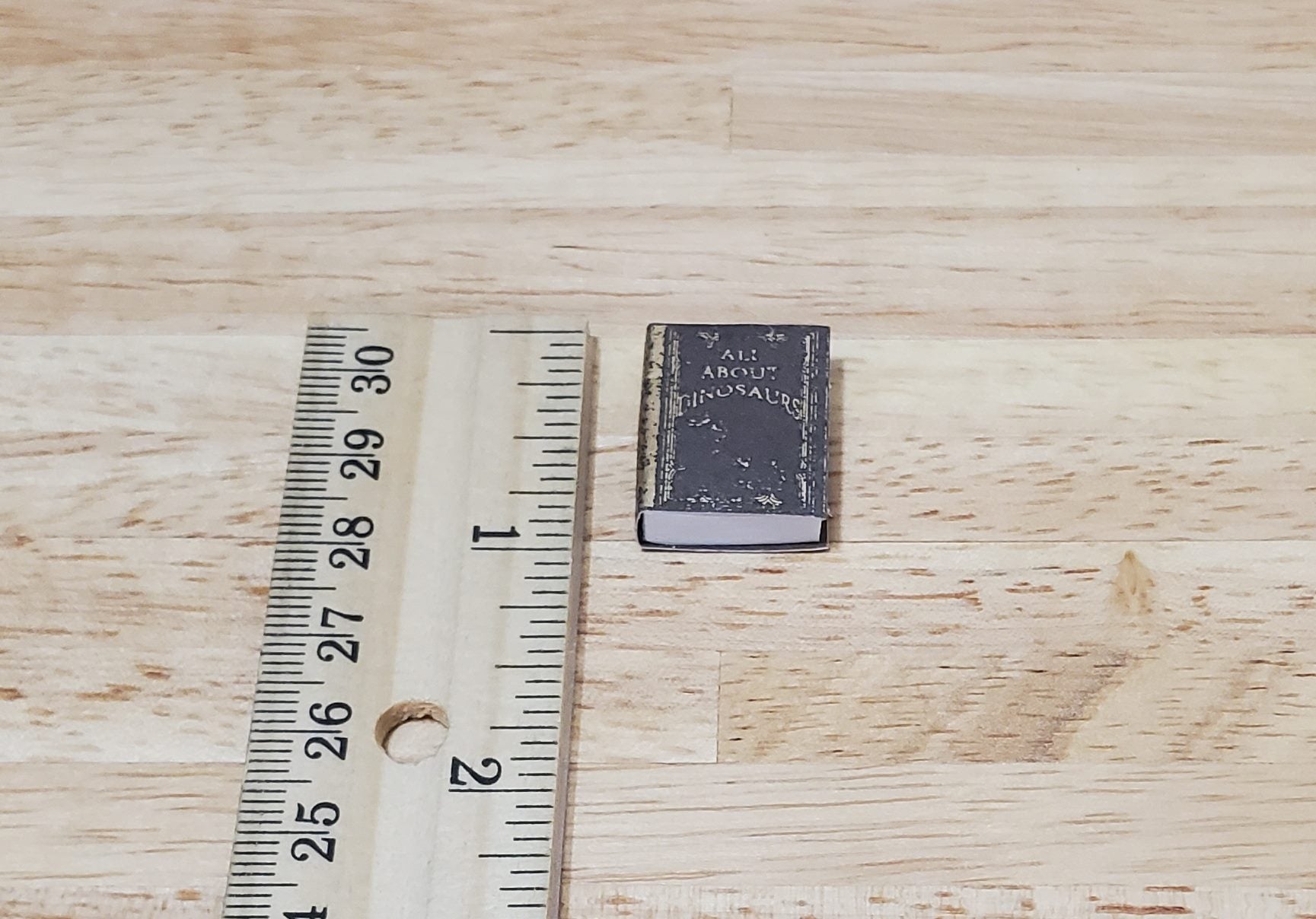 Dollhouse Book All About Dinosaurs 1:12 Scale Miniature (blank inside)