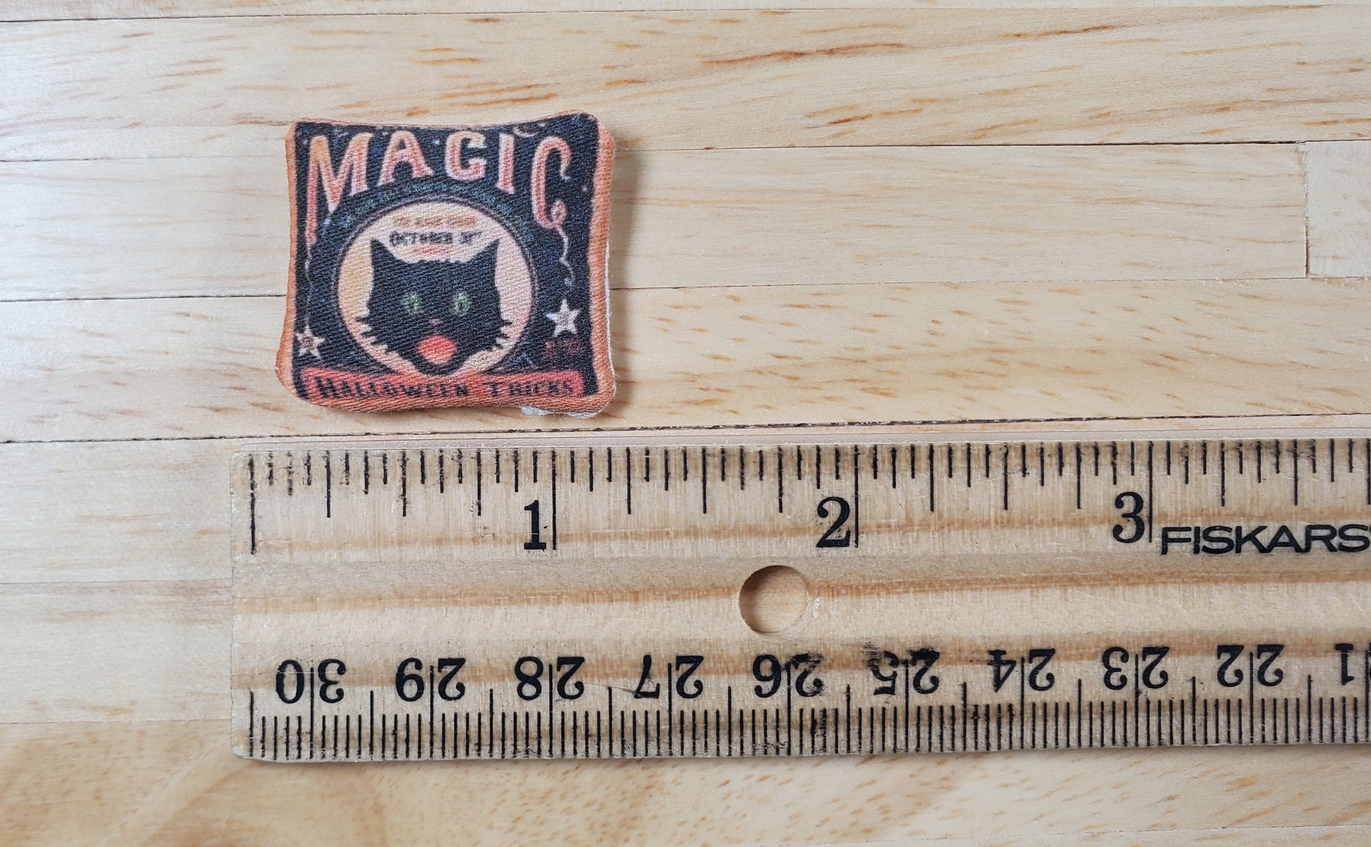 Dollhouse Halloween Black Cat Magic Pillow Handmade 1:12 Scale Miniature