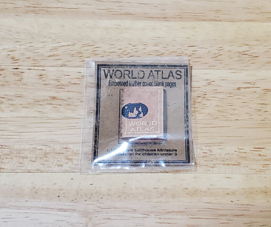 Dollhouse World Atlas Book 1:12 Scale Miniature (blank inside) Handmade