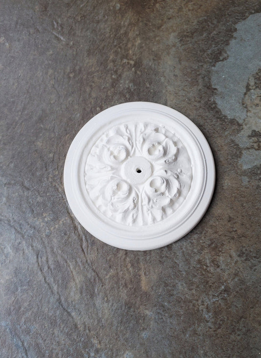 Dollhouse Miniature Ceiling Rose Medallion with Hole Plaster 1:12 Scale 58 mm