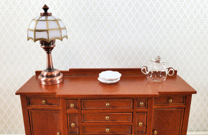 Dollhouse Miniature Jar for Candy or Sugar Handles and Top Clear Glass Pot Belly