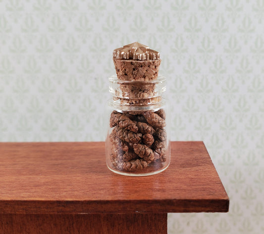 Dollhouse Jar with Tiny Pinecones 1:12 Scale Miniature