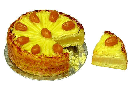 Dollhouse Almond Cake with Marzipan Filling 1:12 Scale Miniature Kitchen Food