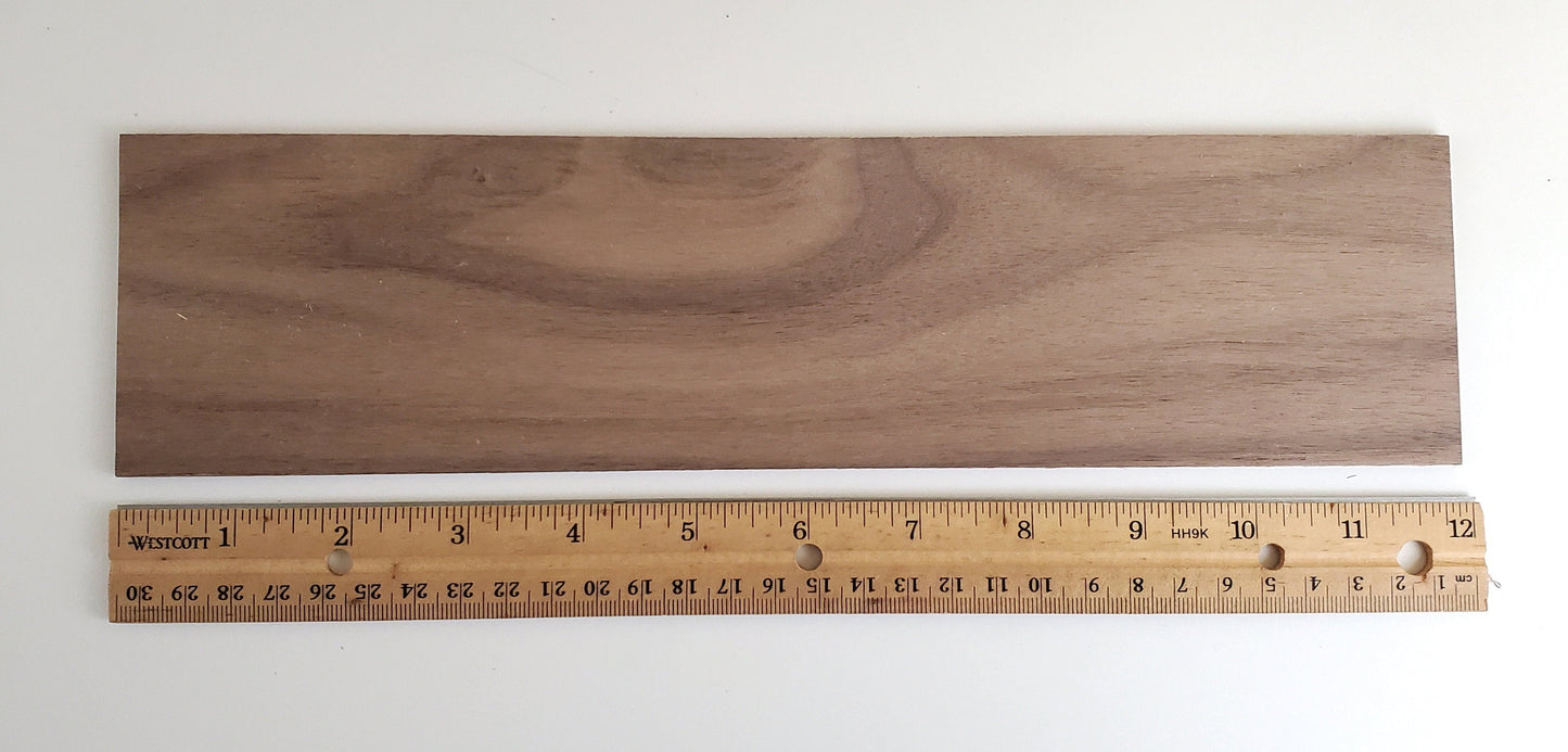 Walnut Wood Sheet Plank 1/8" Thick x 3" Wide x 12" Long Kiln Dried Woodworking