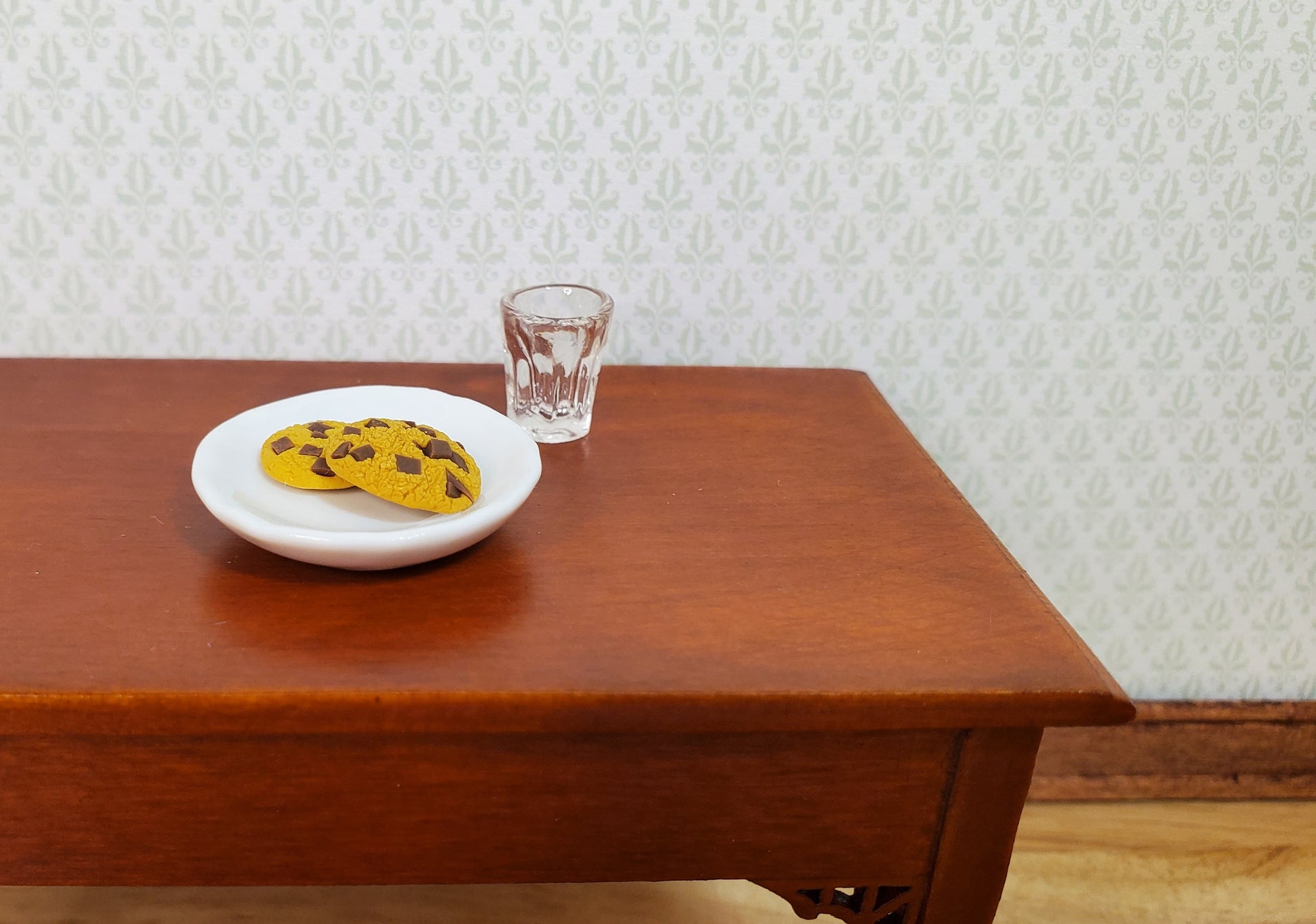 Dollhouse Chocolate Chip Cookies Set of 2 1:12 Scale Miniature Food