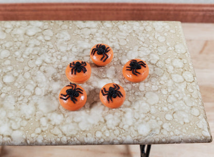 Dollhouse Pastries Donuts Halloween Spider Theme Set of 5 1:12 Scale Miniature