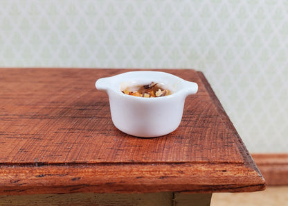 Dollhouse Hearty Chicken Stew in a Ceramic Pot 1:12 Scale Miniature Food