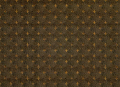 Dollhouse Wallpaper Black/Brown with Gold Medallions - Dark - 1:12 Scale Itsy Bitsy Miniatures