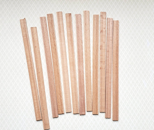 Dollhouse Miniatures Window Casing 6" Trim x12 Pieces Assorted 1:12 Scale Building 70307