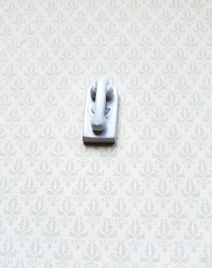 Dollhouse Miniature Wall Telephone Modern 1970s 80s Corded Push Button 1:12 Scale Phone