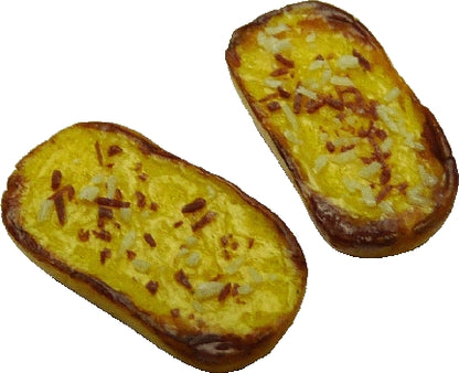 Dollhouse Garlic Bread Set of 2 1:12 Scale Miniature Food Kitchen