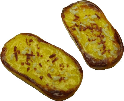 Dollhouse Garlic Bread Set of 2 1:12 Scale Miniature Food Kitchen