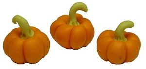 Dollhouse Pumpkins Set of 3 1:12 Scale Miniature Food Halloween Kitchen Grocery