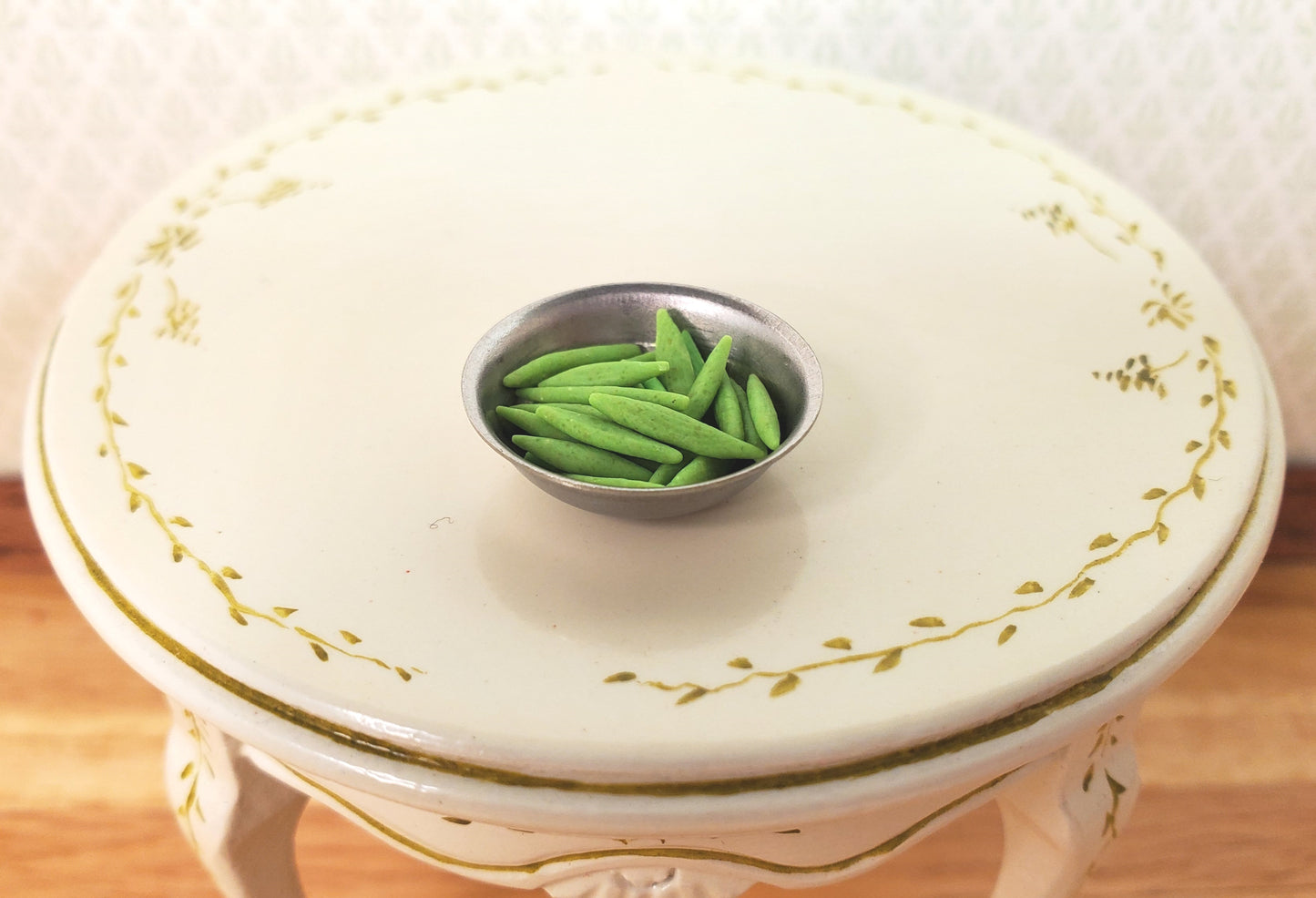 Dollhouse Snow Peas Set of 25 1:12 Scale Miniature Food Kitchen Groceries