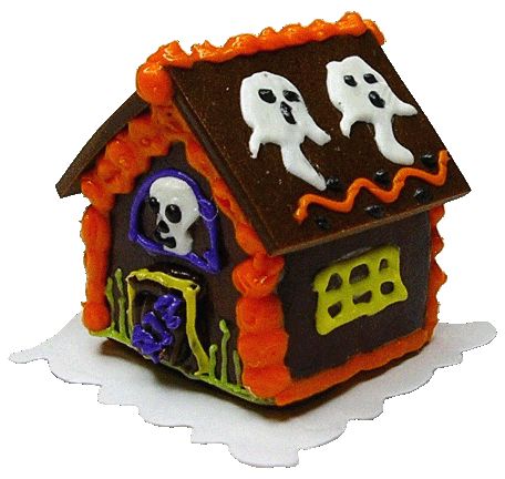 Dollhouse Gingerbread House Halloween RIP 1:12 Scale Miniatures Food Bakery