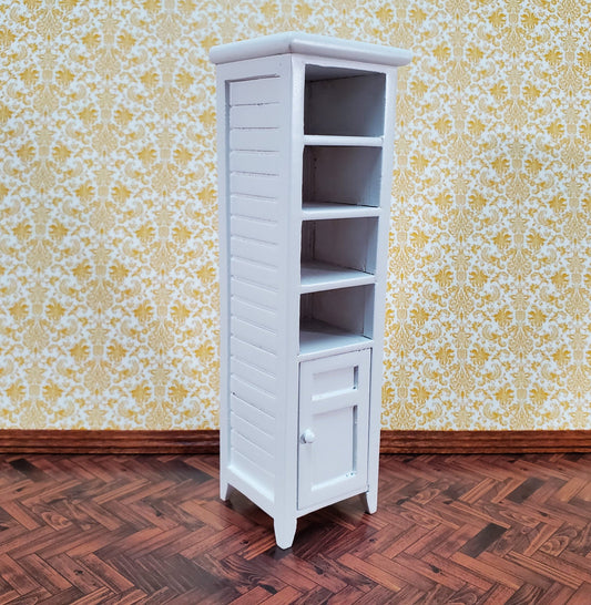 Dollhouse Cabinet for Bathroom Bedroom Kitchen Tall Narrow 1:12 Scale Miniature Furniture