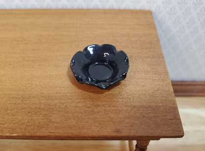 Dollhouse Black Decorative Bowl Curvy Sides 1:12 Scale Miniature
