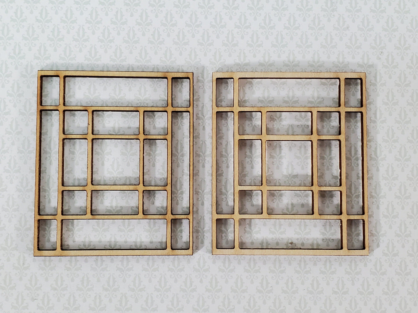 Dollhouse Window Panes Inserts Prairie Style 1:12 Scale Fits Houseworks 5032