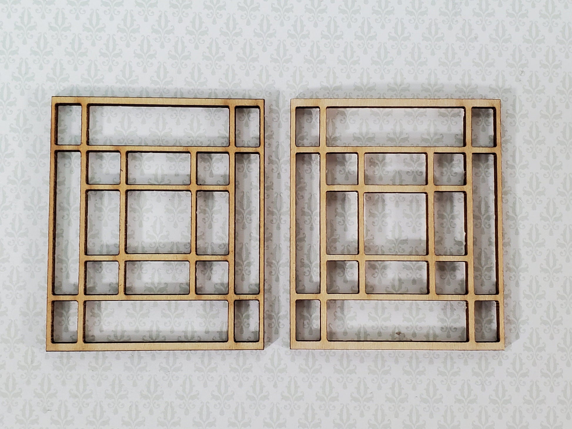 Dollhouse Window Panes Inserts Prairie Style 1:12 Scale Fits Houseworks 5032