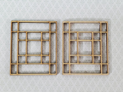 Dollhouse Window Panes Inserts Prairie Style 1:12 Scale Fits Houseworks 5032