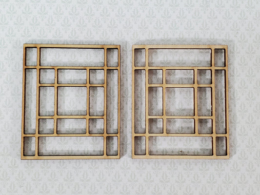 Dollhouse Window Panes Inserts Prairie Style 1:12 Scale Fits Houseworks 5032