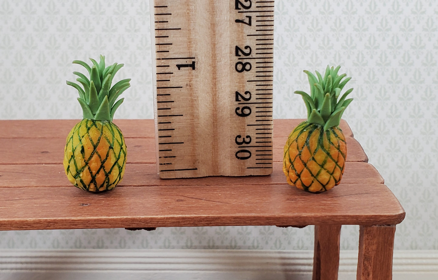 Dollhouse Pineapples Set of 2 1:12 Scale Miniature Kitchen Food Fruit