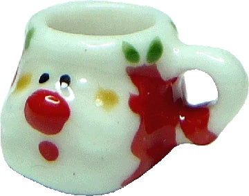 Dollhouse Small Santa Mug Coffee Tea Cup Ceramic 1:12 Scale Miniature Dish