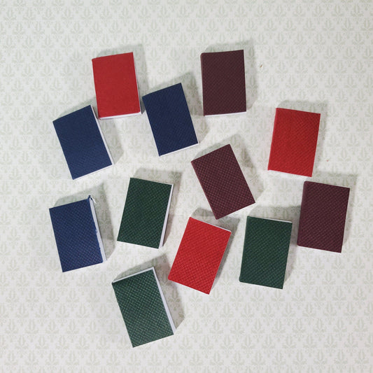Dollhouse Books 12 Piece Book Set 7/8" tall 1:12 Scale Miniatures Library