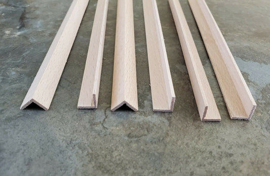 Dollhouse Miniatures 6" Pieces x6 Corner Trim Molding 3/8" x 3/8" x 6" - 70295