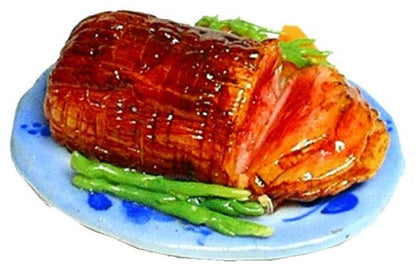 Dollhouse Prime Rib Roast on a Platter 1:12 Scale Miniature Food Kitchen