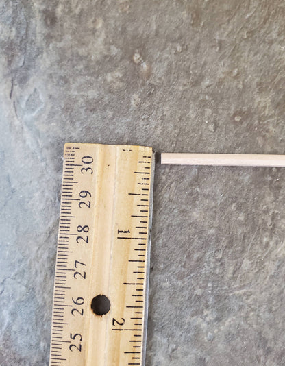 Miniature 6" Long Trim Scrap Quarter Round Tiny Wood Strip 1/8" 12 Pieces