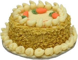 Dollhouse Large Carrot Cake 1:12 Scale Miniature Dessert Food