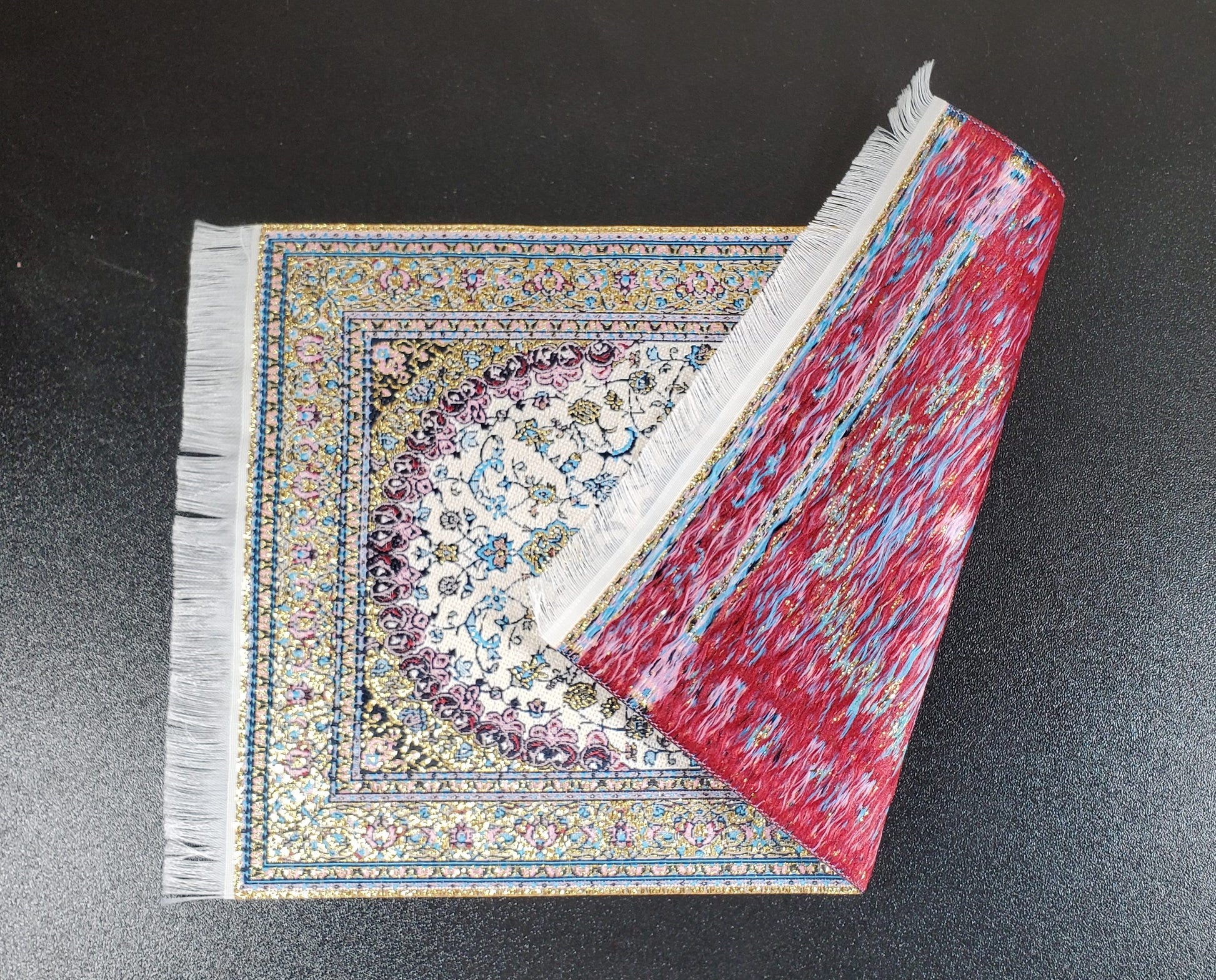 Dollhouse Large Rug Woven Fabric 9 3/4" x 5 7/8" 1:12 Scale Miniature Carpet