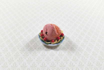 Dollhouse Bone-in Ham with Pineapple Garnish 1:12 Scale Miniature Food Kitchen