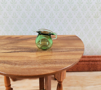 Dollhouse HALF SCALE Small Green Glass Pitcher 1:24 Miniature Kitchen