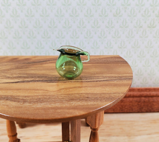 Dollhouse HALF SCALE Small Green Glass Pitcher 1:24 Miniature Kitchen