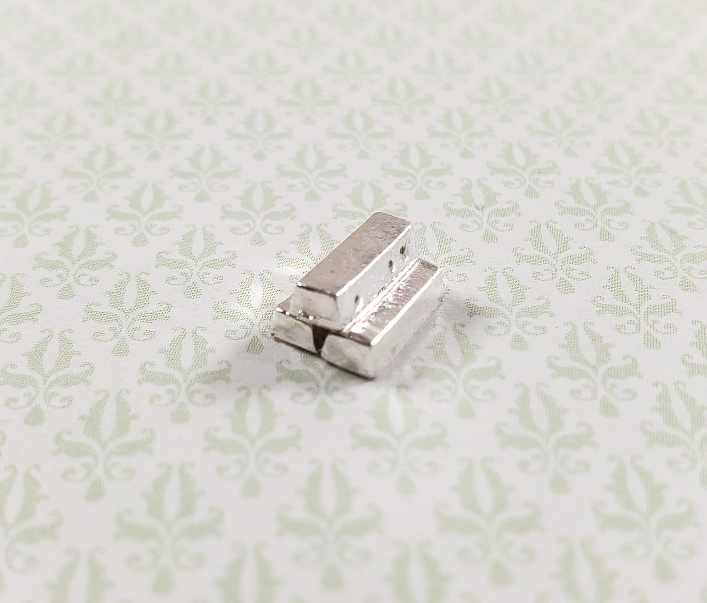 Dollhouse Silver Bullion Bars Set of 3 1:12 Scale Miniature